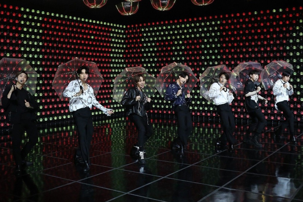 BTS perform during Bang Bang Con: The Live online concert in June, which attracted more than 750,000 paid viewers around the world. For smaller K-pop acts, these virtual gigs are not profitable. Photo: Big Hit Entertainment