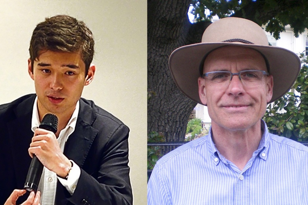 Australians Alex Joske (left) and Clive Hamilton have learned through a Chinese state media report that they are not welcome in China. Photo: Vision Times Media Australia