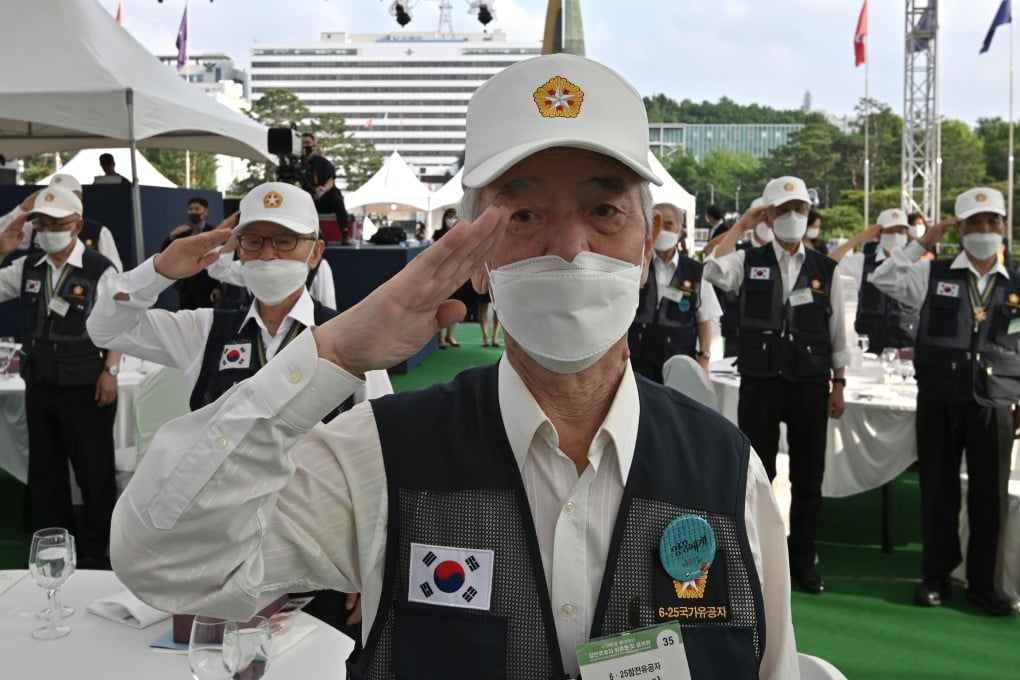 South Korean war veterans commemorate the 70th anniversary of the start of the Korean war, at the War Memorial in Seoul on June 26. September 25 marks 70 years since UN forces recaptured Seoul. Photo: AFP