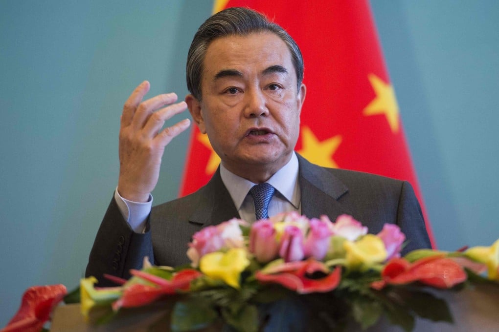 China’s Foreign Minister Wang Yi speaks during a press conference in Beijing in December 2017. Photo: AFP