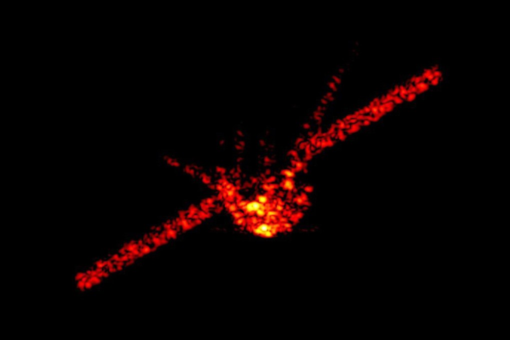 A radar image of China’s Tiangong-1 space station, which ceased operation in 2018. Beijing has announced plans for a permanent space station by 2022. Image: Fraunhofer Institute FHR via AP