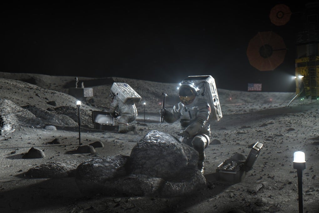 An artist’s impression Artemis astronauts on the moon. Photo: Nasa