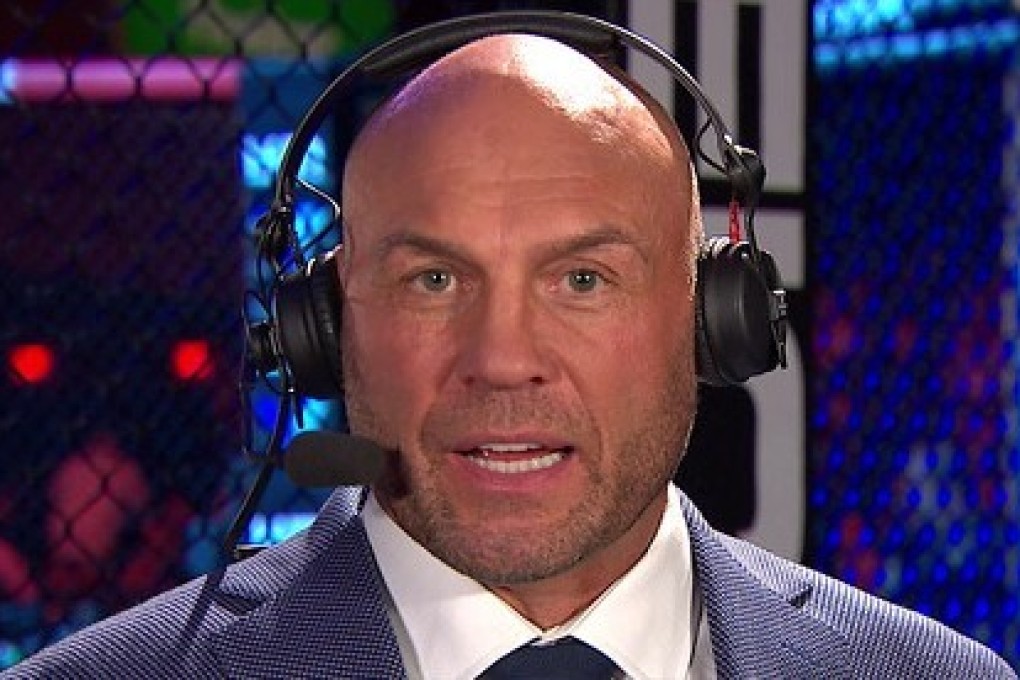 Randy Couture during his role as a commentator for the Pro Fight League. Photos: PFL