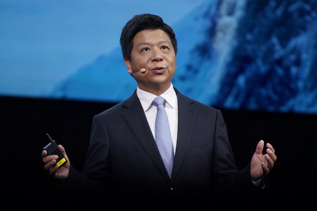Huawei Technologies rotating chairman Guo Ping speaks at the Huawei Connect event in Shanghai on September 23. Photo: Reuters