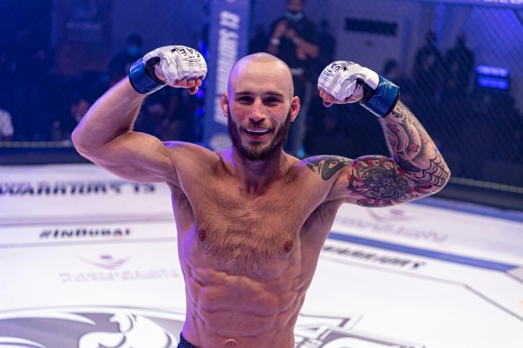 Sasha Palatnikov celebrates his win in Dubai. Photos: UAE. Warriors