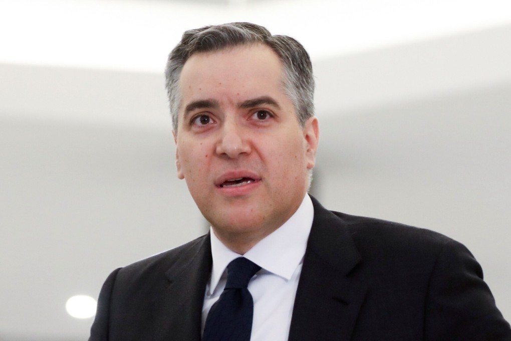 Lebanon's Prime Minister-designate Mustapha Adib after announcing his resignation at the presidential palace in Baabda, Lebanon on Saturday. Photo: Reuters