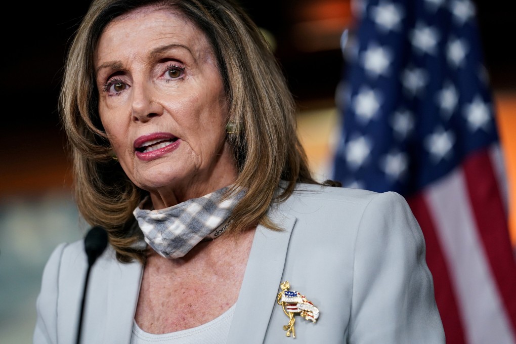 Hong Kong and China stocks rose after US House Speaker and Democratic leader Nancy Pelosi (above) and Treasury Secretary Steven Mnuchin agreed to resume talks on a US$2.4 trillion coronavirus stimulus plan. Photo: Reuters
