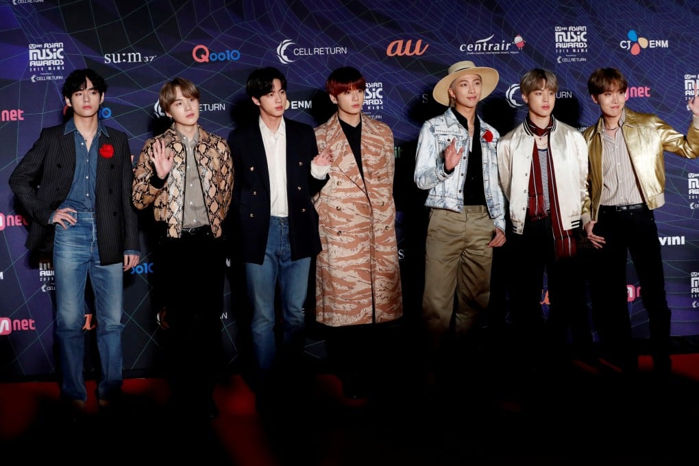 BTS members pose on the red carpet during the 2019 MAMA Awards in Nagoya, Japan. Photo: Reuters