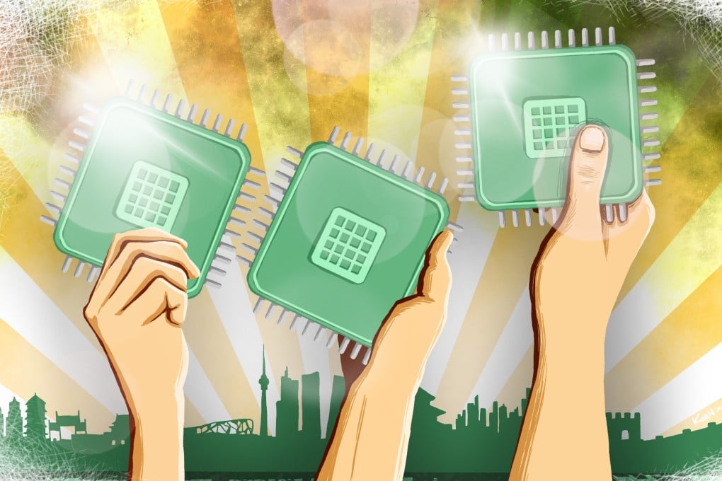 China is investing huge resources into achieving a breakthrough in chipmaking. Illustration: Lau Ka-kuen
