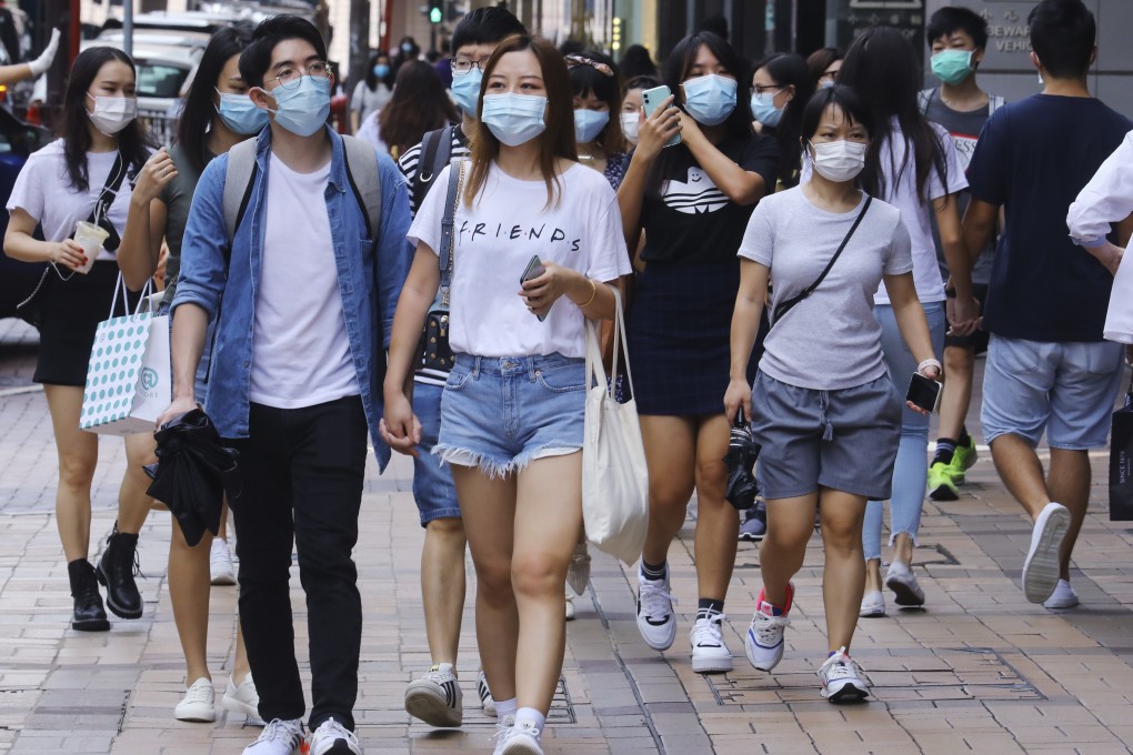 Shoppers in Hong Kong’s Tsim Sha Tsui as social-distancing rules ease. Photo: Dickson Lee