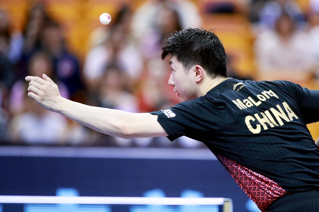 Ma Long at the Seamaster 2019 ITTF World Tour Platinum China Open in Shenzhen. Photo: Remy Gros (ITTF)