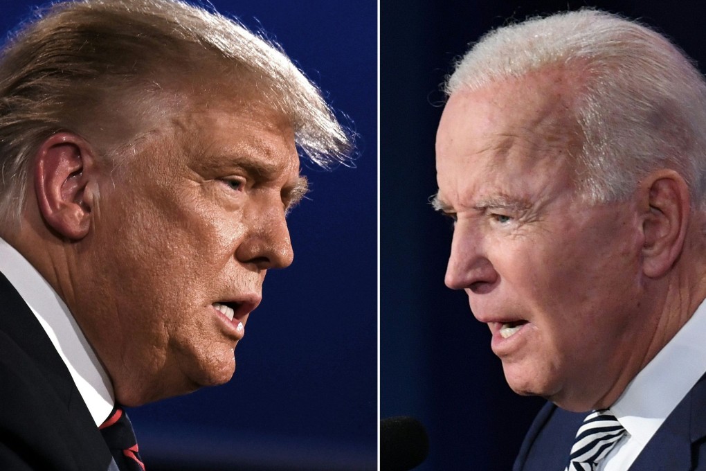 US President Donald Trump and Joe Biden square off during the first presidential debate. Photo: AFP