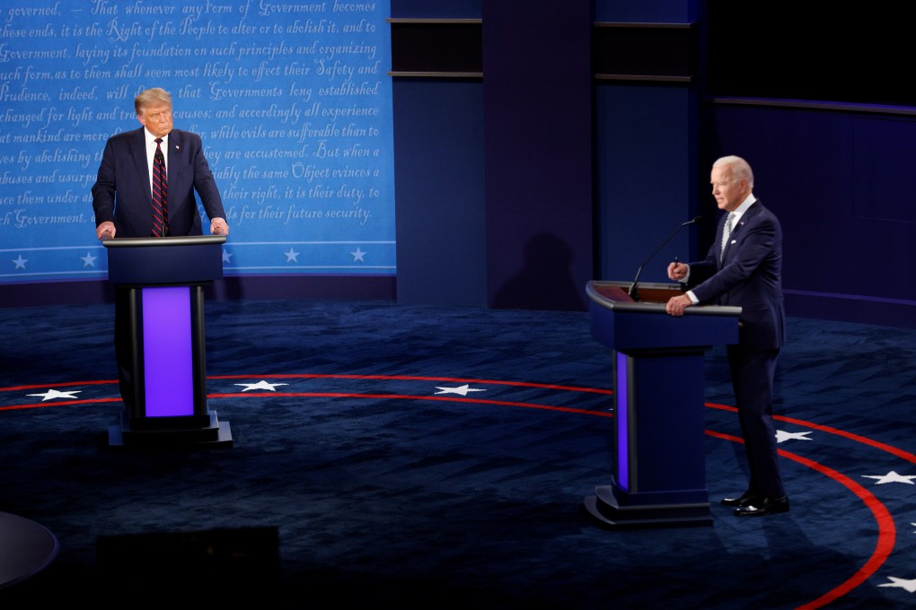 Along with Covid-19, the subjects for discussion were Trump’s and Biden’s records, the Supreme Court and the economy. Photo: Reuters