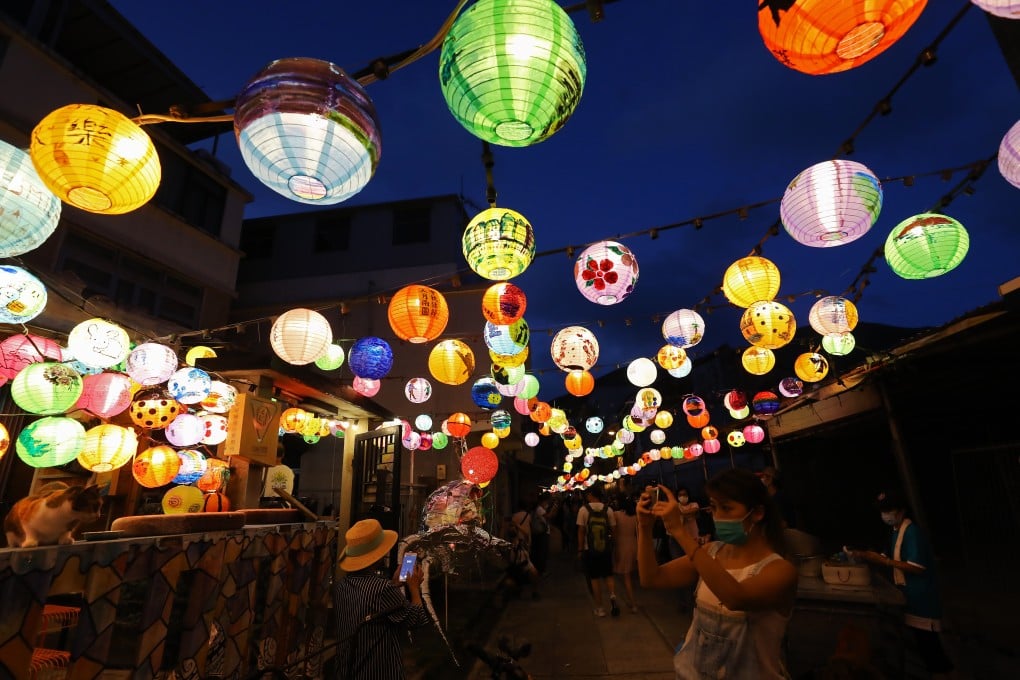 Mid-Autumn Festival lanterns in Tai O, in Hong Kong, on September 27. Photo: SCMP / Dickson Lee