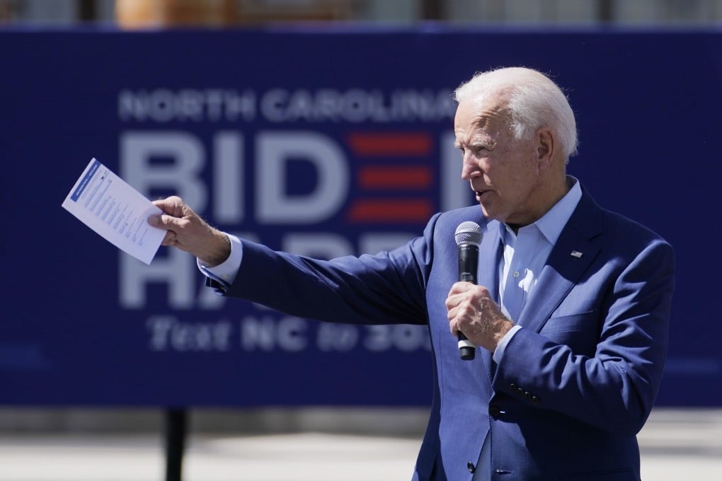 Democratic presidential candidate Joe Biden speaks during an event in Charlotte, North Carolina, on September 23. Photo: AP