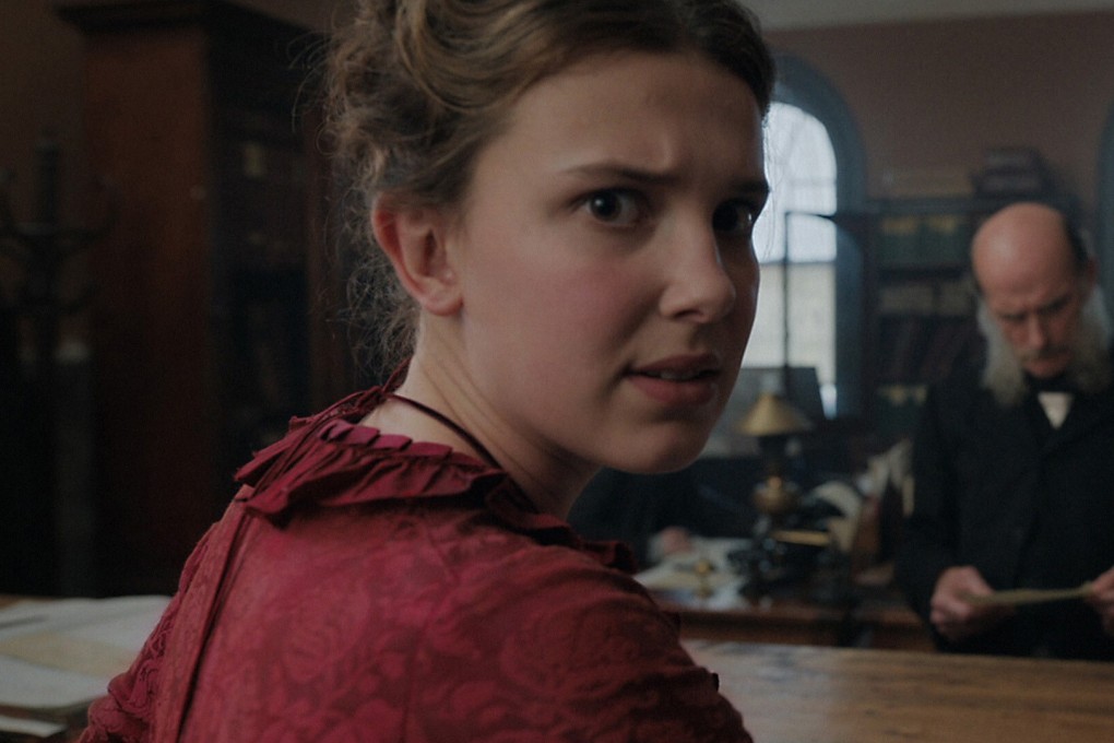 Millie Bobby Brown in a still from Enola Holmes. The film is the first on which the actress has served as a producer. Photo: Legendary/TNS