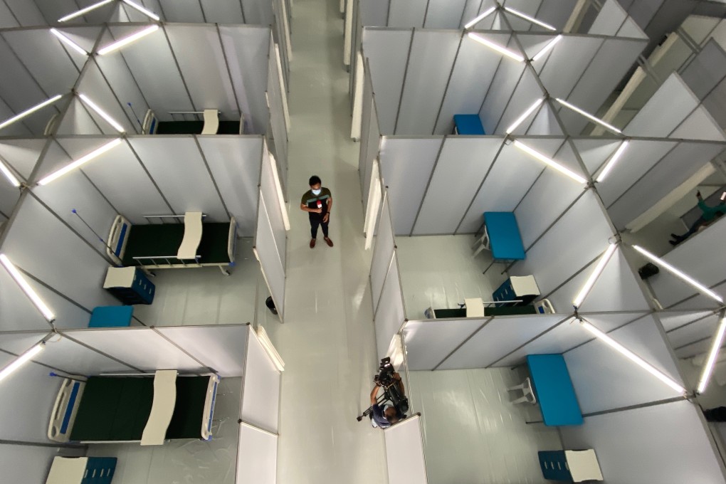 A newly constructed Covid-19 isolation facility in Manila, capital of the Philippines. Photo: EPA