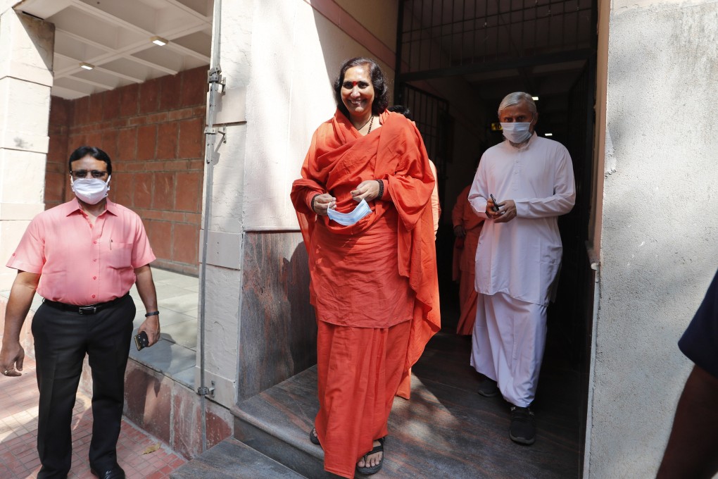 Hindu hardliner Sadhvi Ritambhara, one of accused in the 1992 attack and demolition of the 16th-century mosque. Photo: AP
