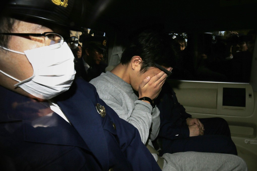 Murder suspect Takahiro Shiraishi (centre) sexually assaulted all the female victims. Photo: AFP