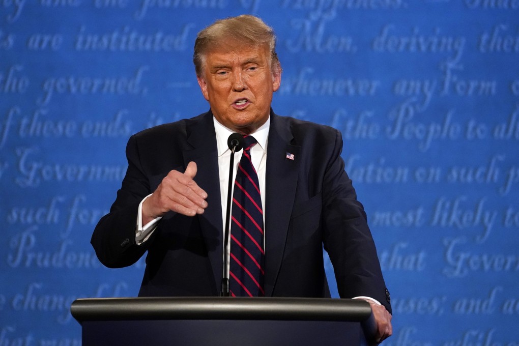 President Donald Trump speaks during the first presidential debate with Democratic presidential candidate former vice-president Joe Biden on Tuesday, September 29, 2020, at Case Western University and Cleveland Clinic, in Cleveland. Photo: AP
