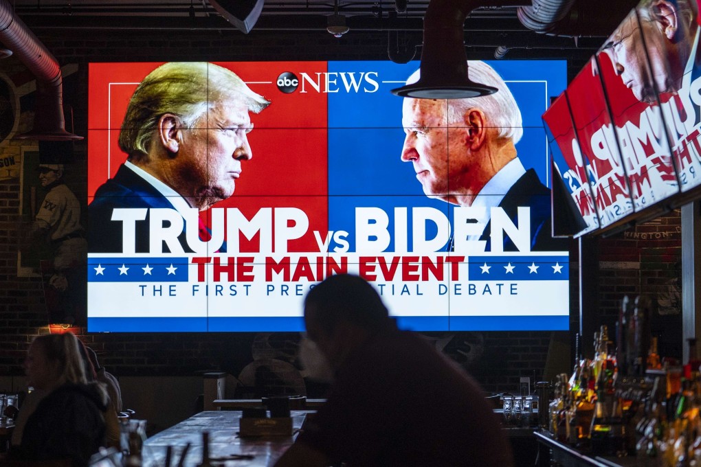 The Trump-Biden head-to-head was more of a shouting match than a serious debate. Photo: AFP