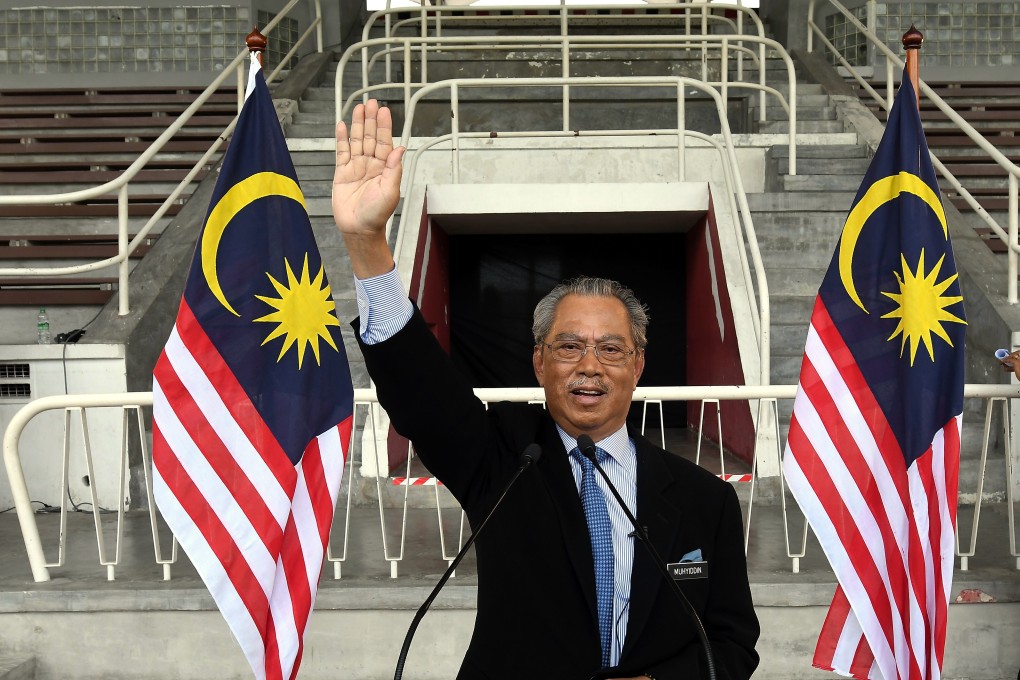 Prime Minister Muhyiddin Yassin during his televised speech at the Merdeka Stadium ahead of Malaysia’s 63rd National Day in August. Photo: Ihsan Pejabat Perdana Menteri/Pm/Bernama/dpa