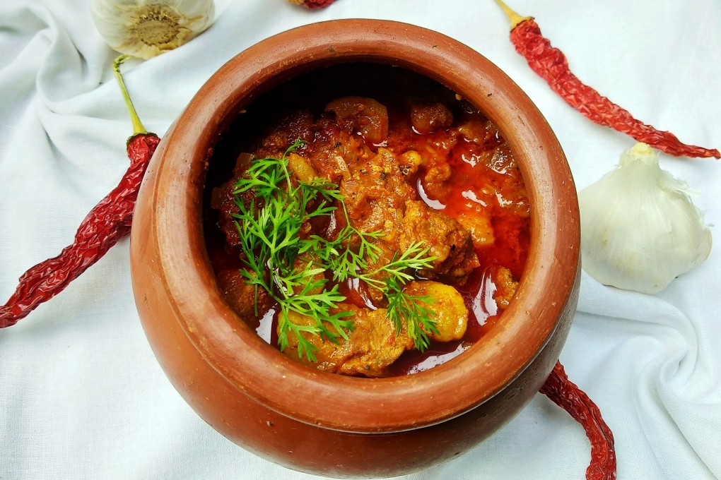 A pork vindalho from Hospedaria Venite restaurant, which serves Goan food in Panaji, Goa, India. Vindaloo originated in Portugal and was brought to India by Portuguese explorers. Photo: Hospedaria Venite
