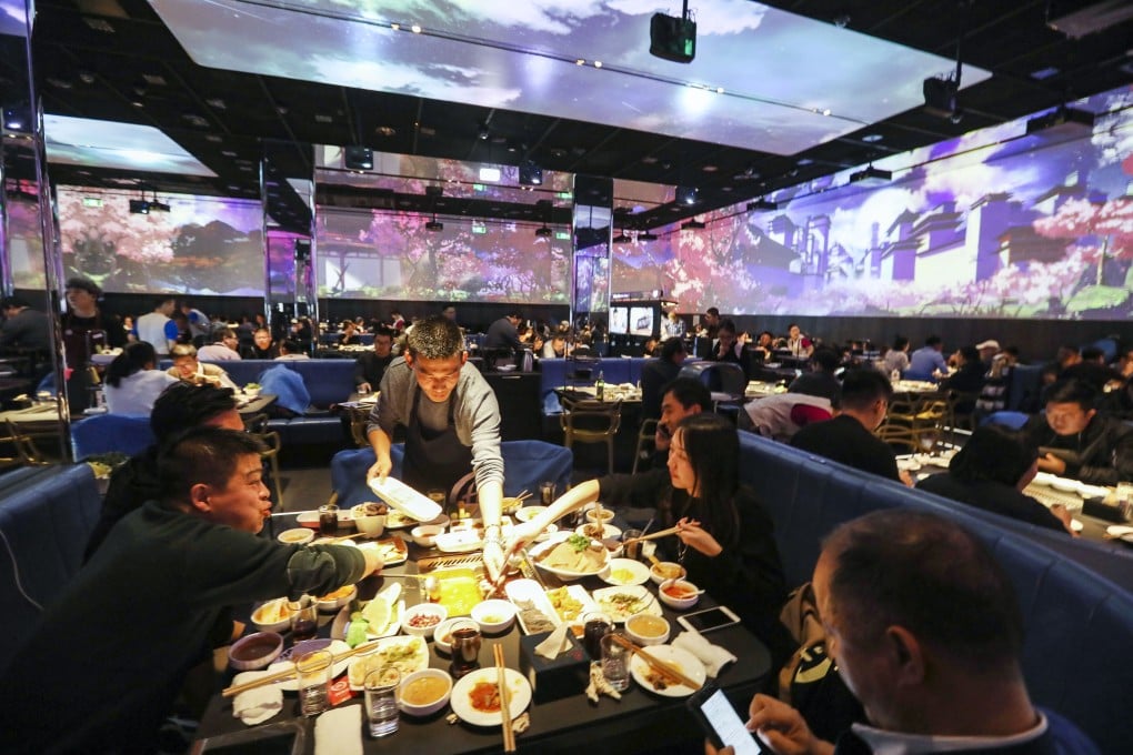 A view of the new Haidilao smart restaurant, which opened in October in Beijing. Photo: Simon Song