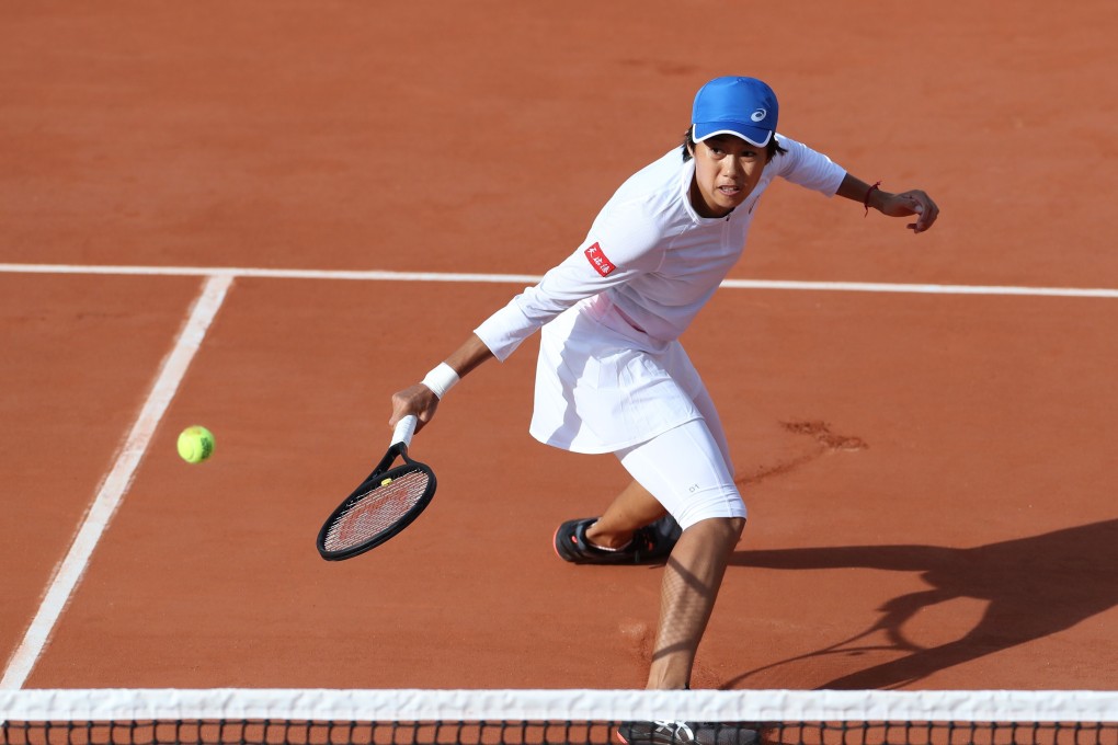 Zhang Shuai of China returns the ball during her women's singles second round match win over Alize Cornet of France at the French Open. Photo: Xinhua