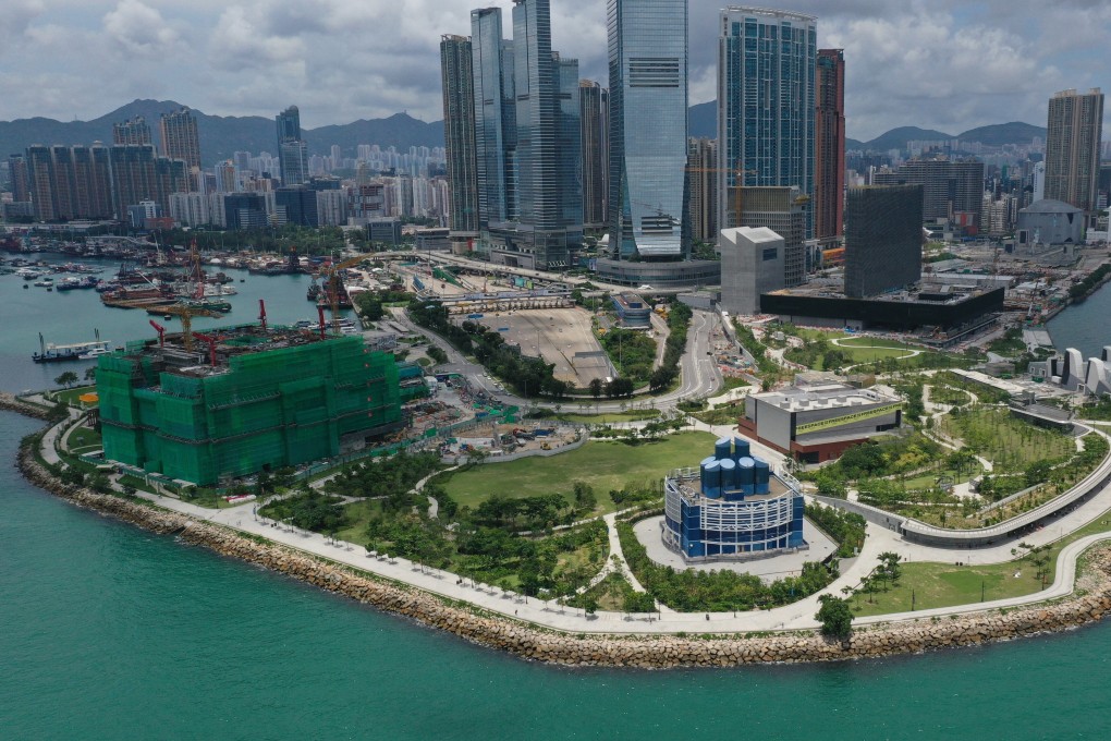 An aerial view of the West Kowloon Cultural District. Photo: Winson Wong
