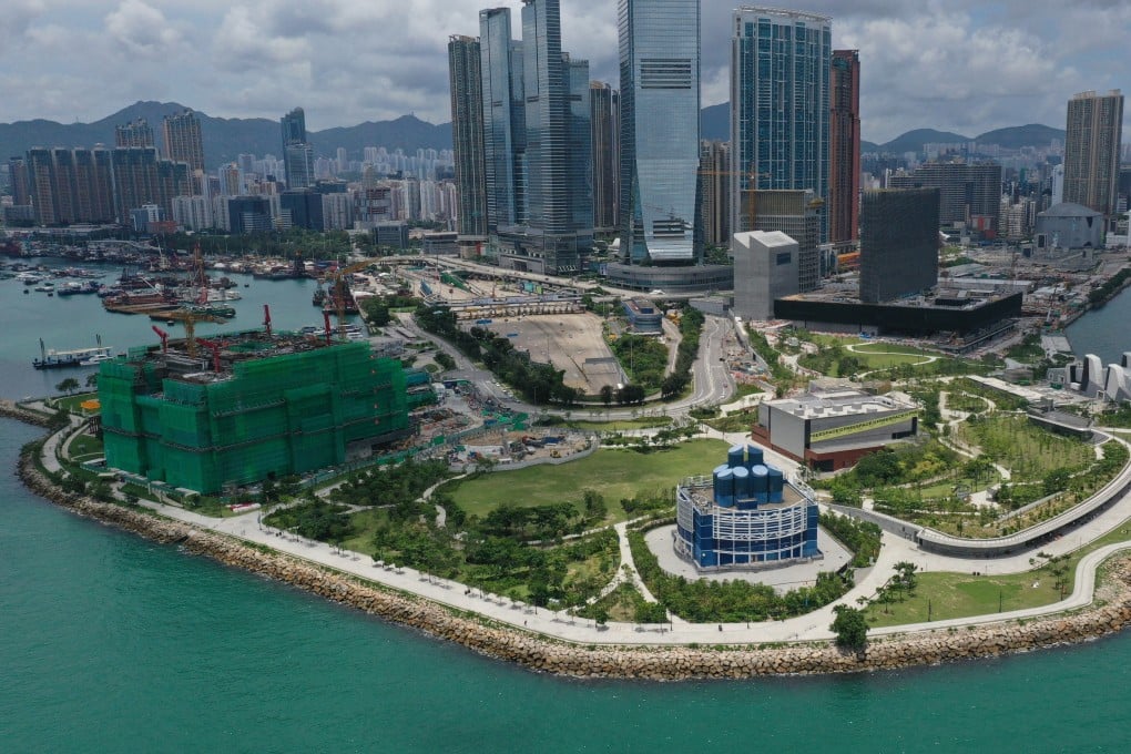 An aerial view of the West Kowloon Cultural District. Photo: Winson Wong