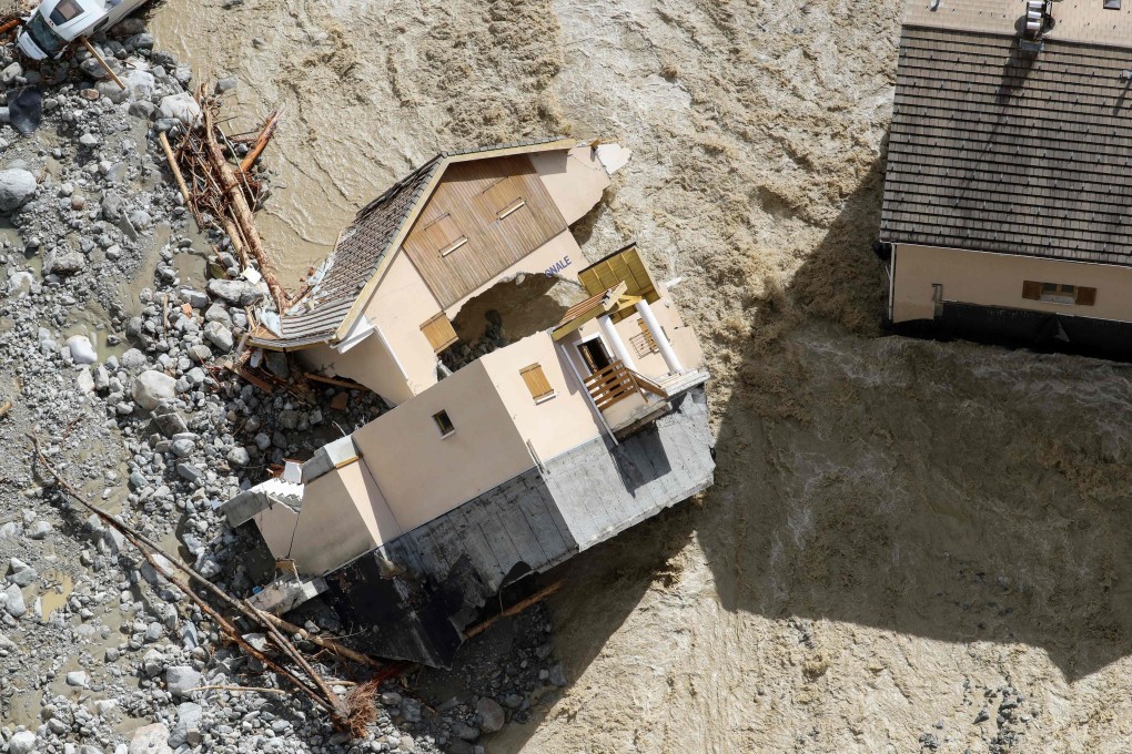 A destroyed house in Saint-Martin-Vesubie, France. Photo: AFP