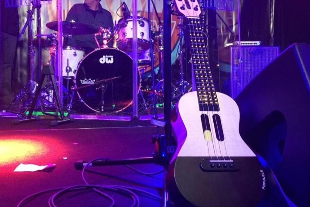 The Populele is a “smart ukulele” that features an LED light-up fretboard and accompanying app. Photo: Handout