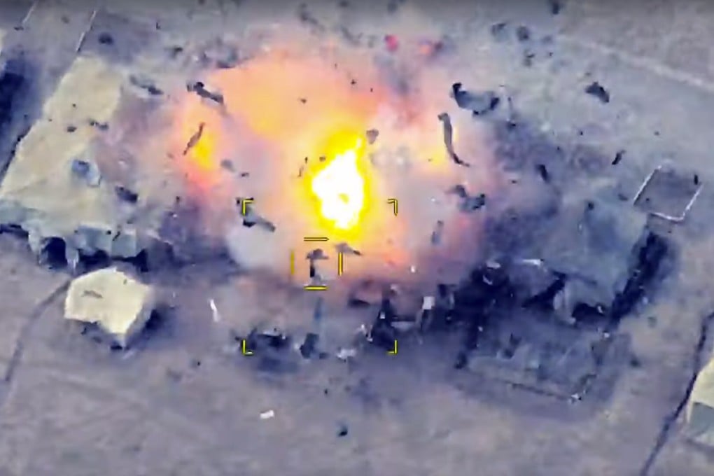 Azerbaijan's forces attack Armenian army's camp during fighting in Nagorno-Karabakh. Photo: Azerbaijan's Defence Ministry via AP