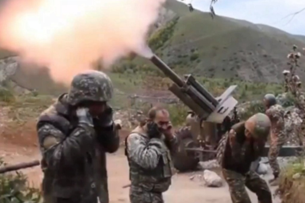 Armenian soldiers involved in clashes with Azeri army along the contact line of the self-proclaimed Nagorno-Karabakh Republic. Photo: EPA