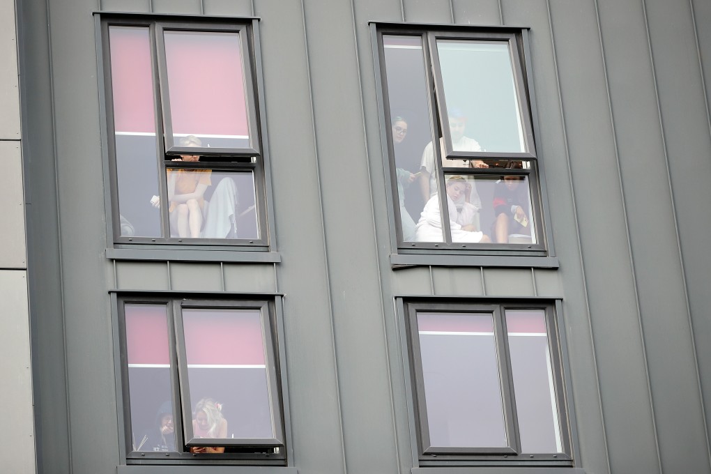 Student isolating at Manchester Metropolitan University, in Manchester. Photo: Reuters