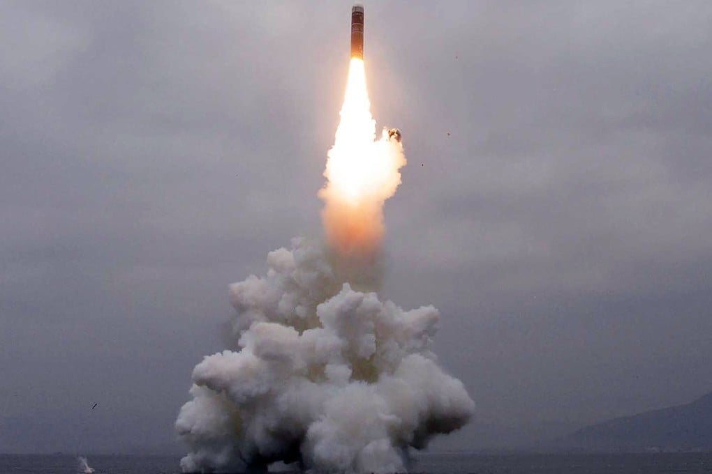 A submarine-launched ballistic missile pictured in an undisclosed location by North Korea‘s Central News Agency last October. South Korea wants nuclear-powered submarines to counter the nuclear-armed North. Photo: Reuters