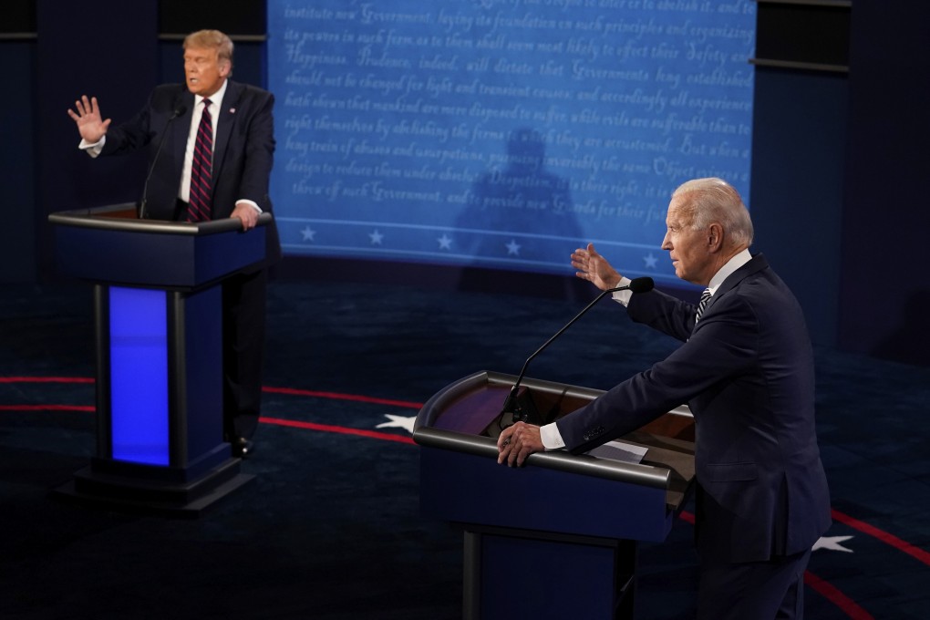 US President Donald Trump and Democratic presidential candidate Joe Biden exchange points during their first debate on September 29. Photo: AP