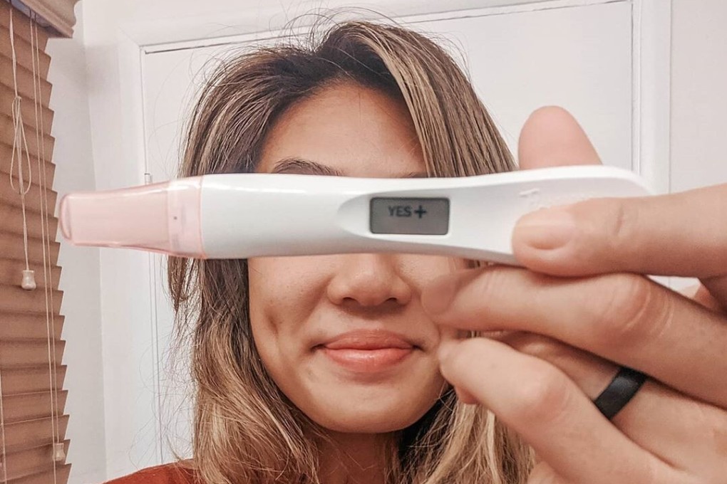 ONE Championship star Angela Lee with her pregnancy test. Photo: Instagram