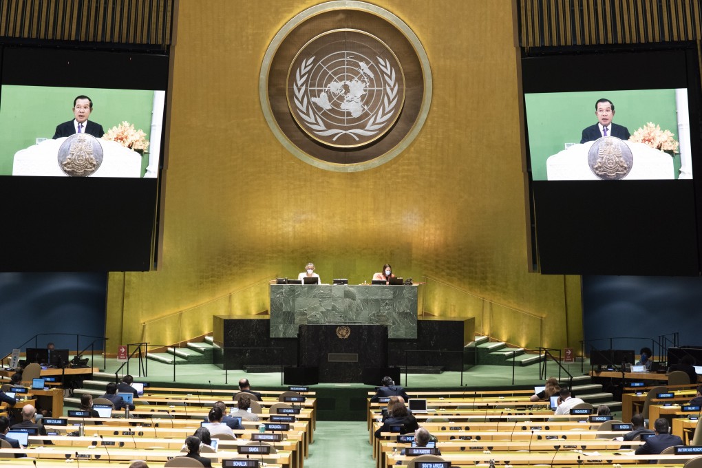 Cambodian Prime Minister Hun Sen addressed the United Nations General Assembly last weekend. Photo: EPA-EFE