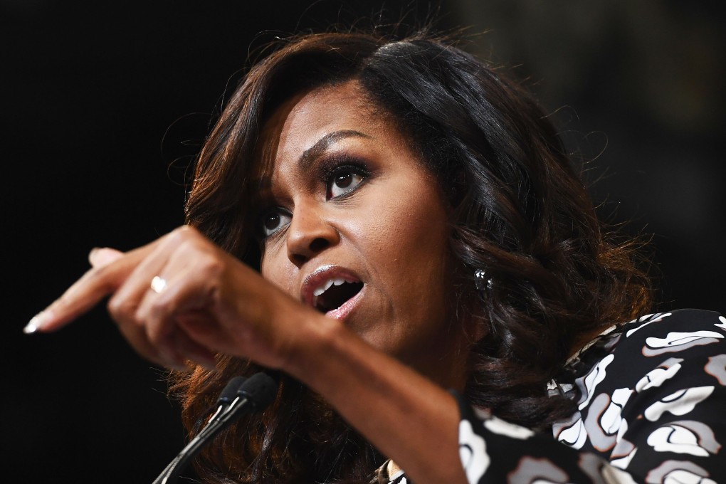 Michelle Obama speaks during an event in North Carolina in October 2016. Photo: AFP
