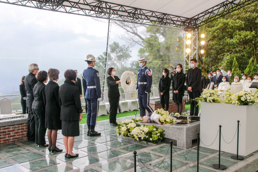 Taiwan President Tsai Ing-wen attends the funeral of former leader Lee Teng-hui on Wednesday. Photo: Reuters