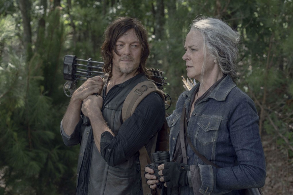 Norman Reedus and Melissa McBride in a still from “The Walking Dead”. The show finishes in two years, but that will not be the end for the franchise, with spin-offs, movies and an anthology series in the works.
