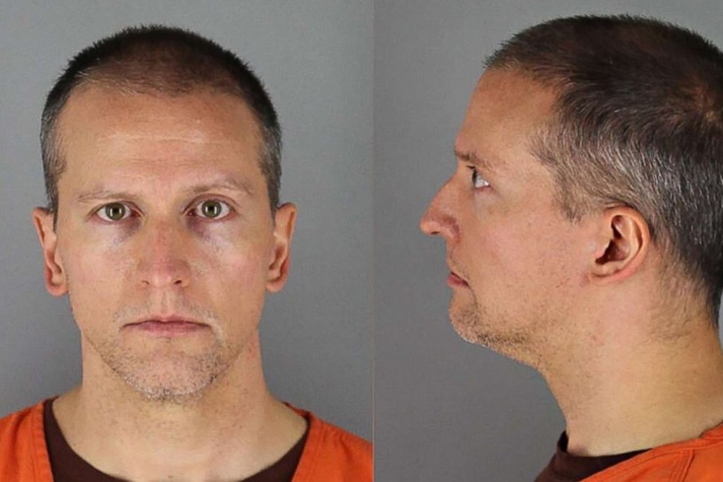 Ex-police officer Derek Chauvin’s booking photos. Photos: Hennepin County Jail handout via AFP