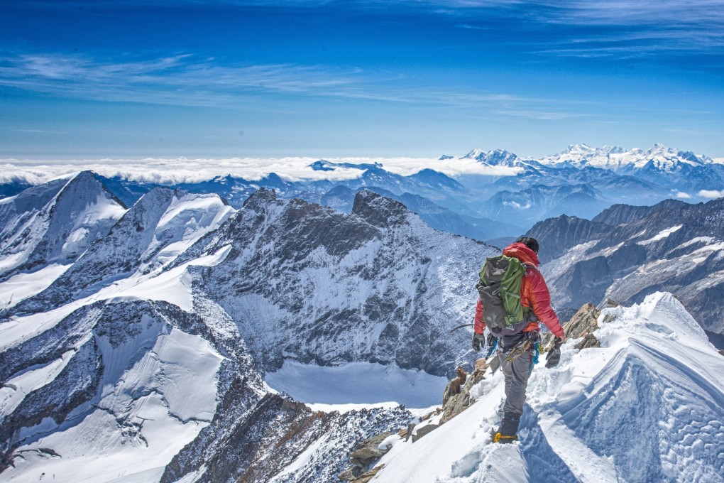 Wilson Cheung Wai-yin, a polar guide and climate scientist, is climbing all 82 peaks of 4,000m in the Alps. Photos: Handout