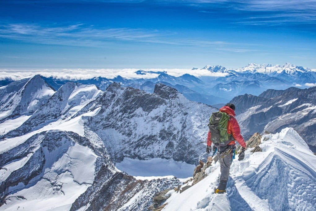 Wilson Cheung Wai-yin, a polar guide and climate scientist, is climbing all 82 peaks of 4,000m in the Alps. Photos: Handout