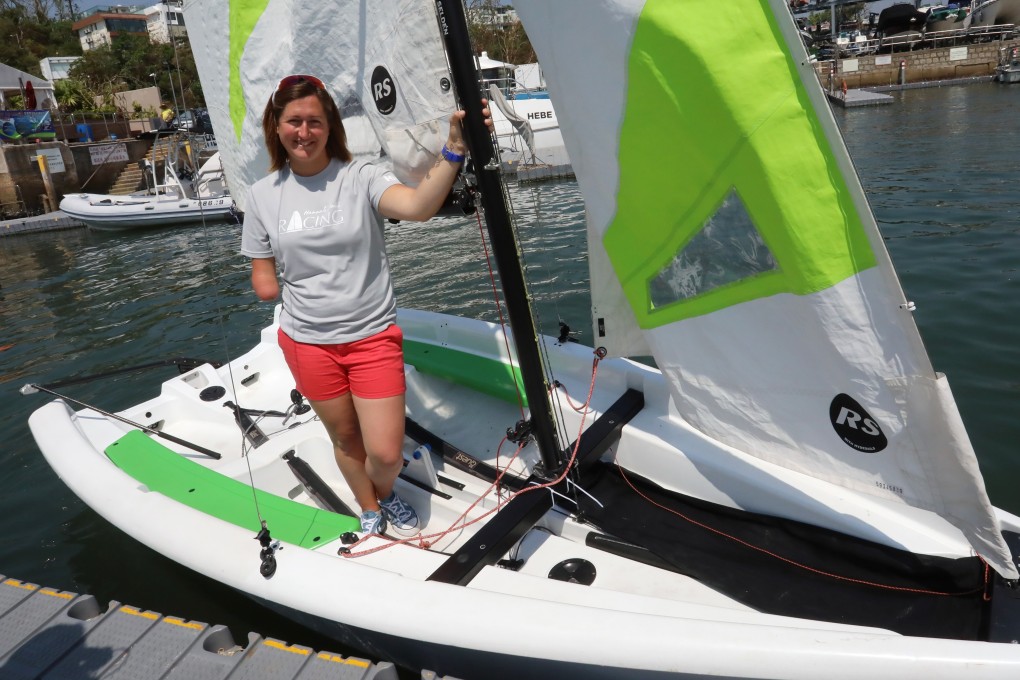 Four-time British Paralympian Hannah Stodel in Sai Kung during a visit to Hong Kong in 2018. Photo: Jonathan Wong