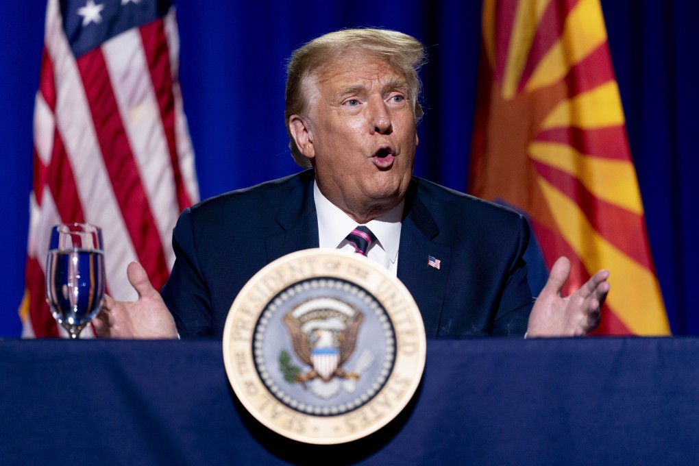 US President Donald Trump was hospitalised for three days but is now back at the White House recovering. Photo: AP