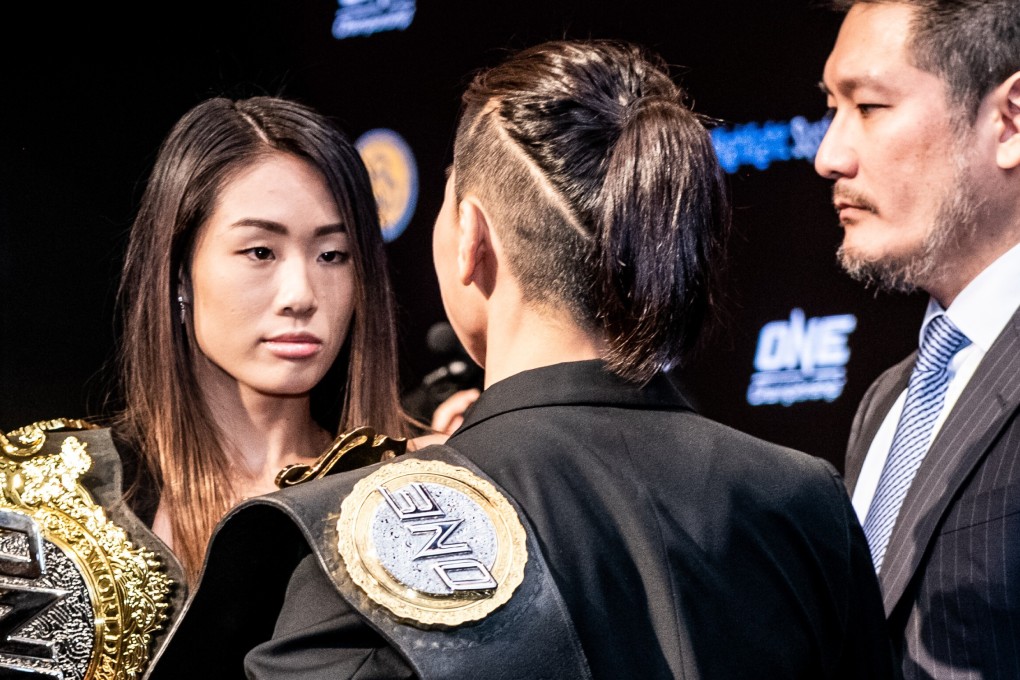 Angela Lee faces off with Xiong Jingnan ahead of ONE: Century in Tokyo. Photo: ONE Championship
