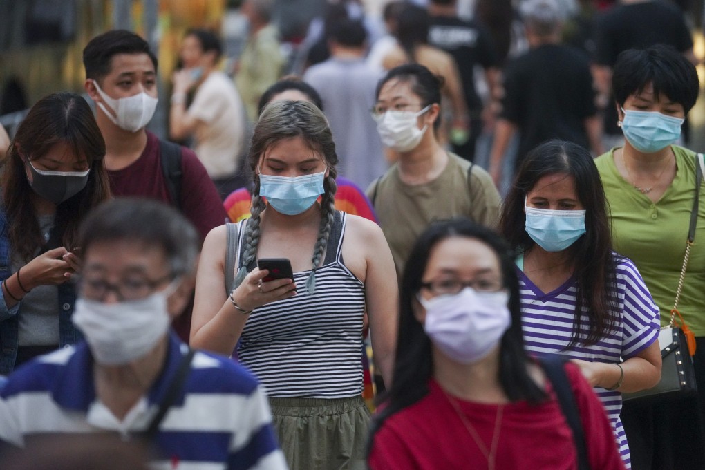 People crowd the streets in Mong Kok as the social-distancing rules against coronavirus relax. Photo: SCMP